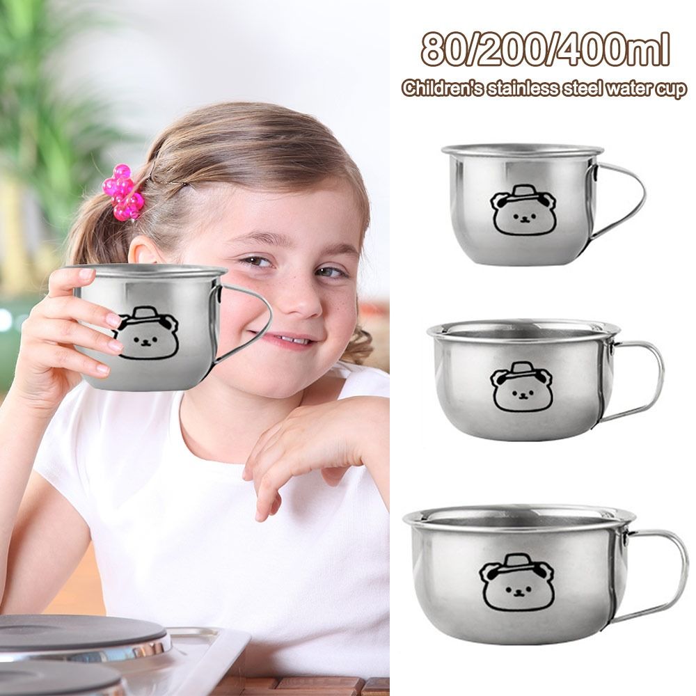 Coffee Tea & Jane - 80/200/400ML Kinder-Wasserbecher mit Bären-Design, Edelstahl-Tee- und