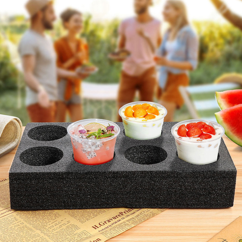 Coffee Tea Cups - 4 Stück 8-Loch-Getränkehalter aus Premium-Schaumstoff für