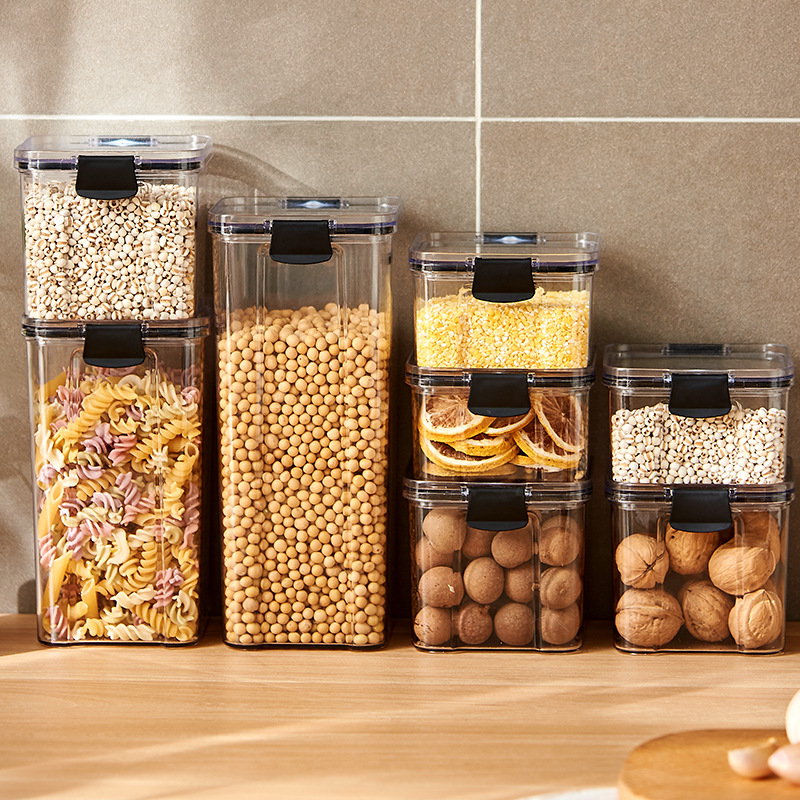 Tea Coffee Sugar Container - Versiegelte Gläser Küche Getreide Lagerung Organizer