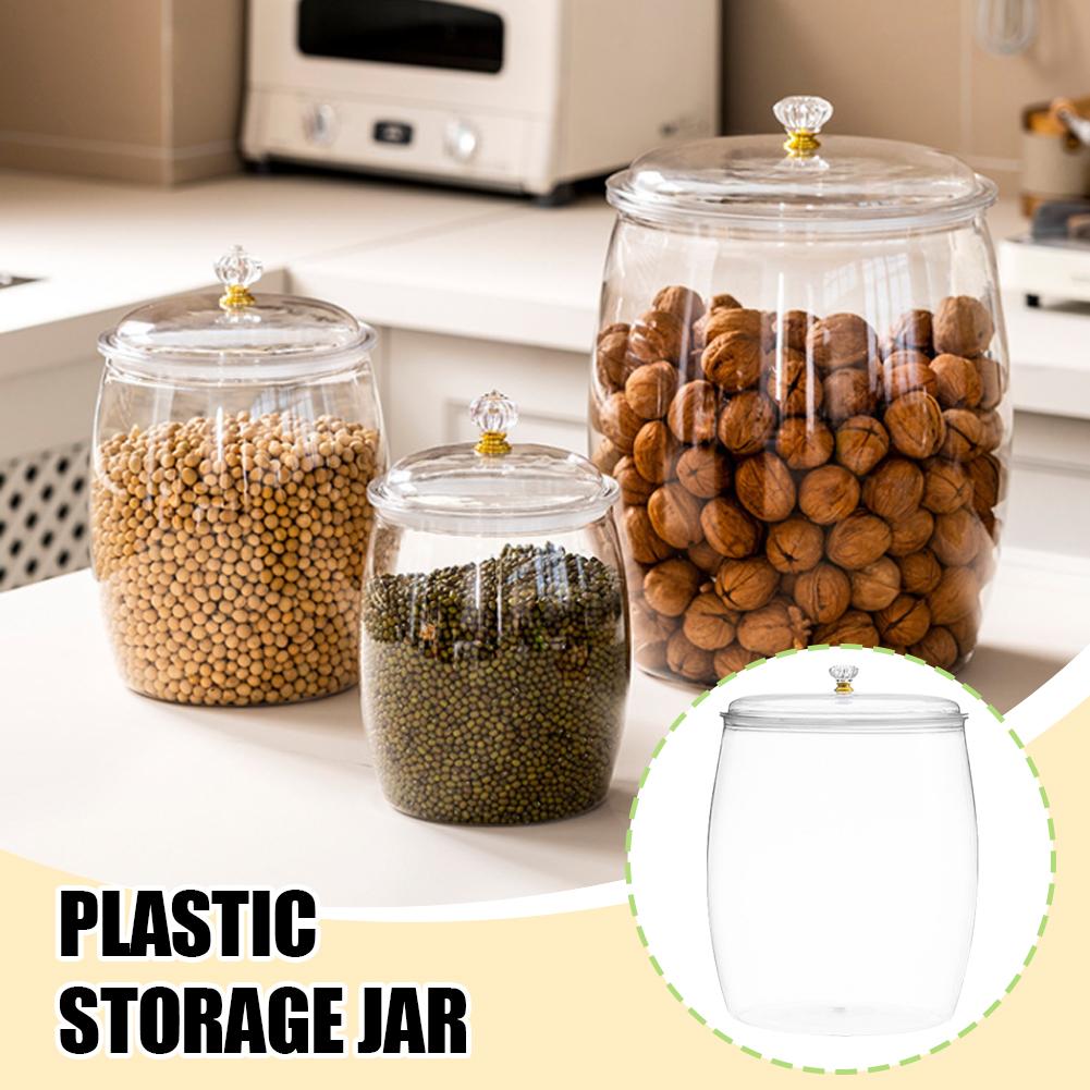 Tea Coffee Sugar Container - Große Transparente Plastikdose mit Luftdichtem Deckel,