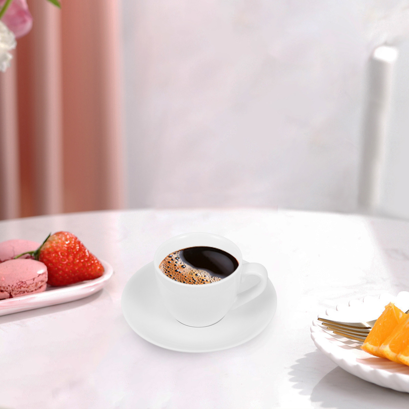 Coffee Tea Home - 1 Set Kaffeetasse mit Untertasse, schlichtes