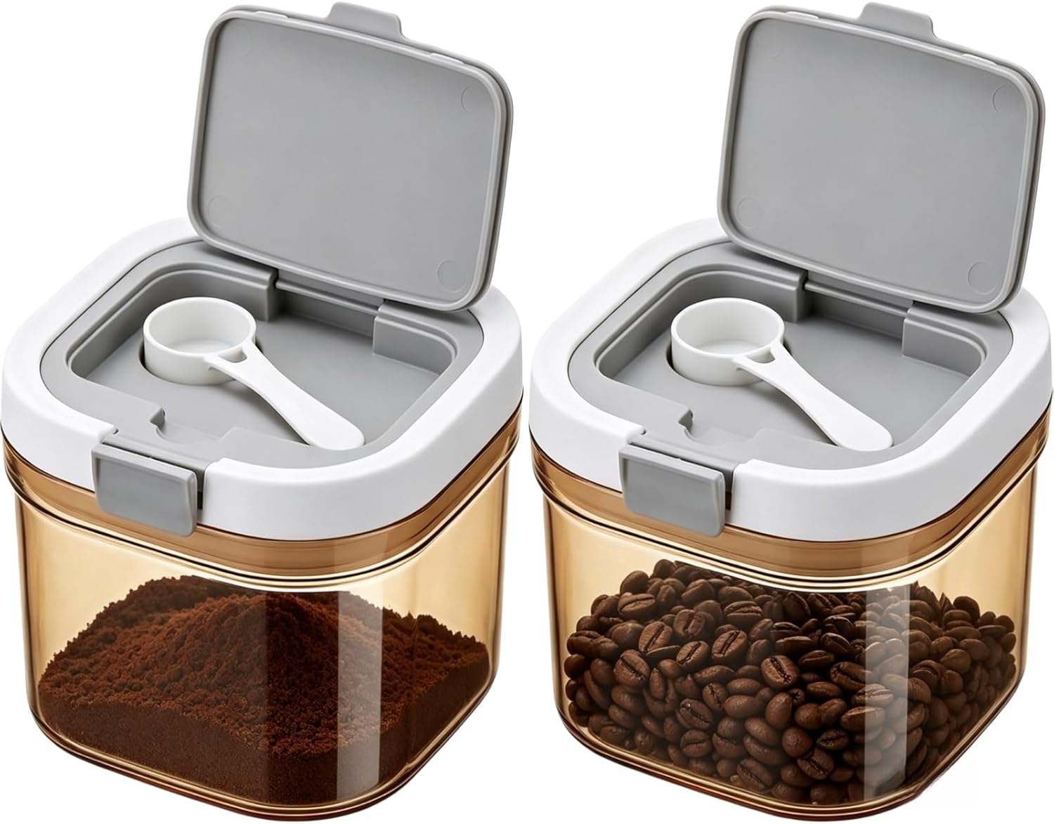 Tea Coffee Sugar Container - 2 Stück Kaffeedose mit Schaufel, luftdichter