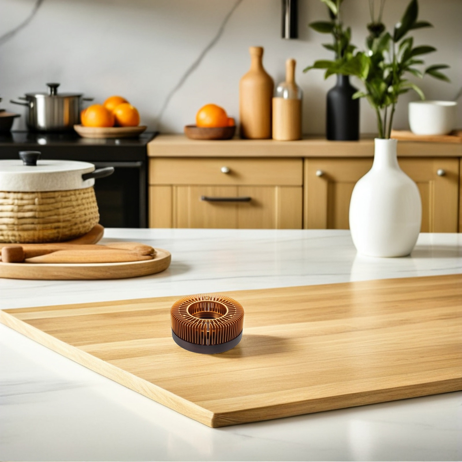 Coffee Tea Home - Goldener Teekannenwärmer aus Aluminium, Teekannenwärmer-Ständer für