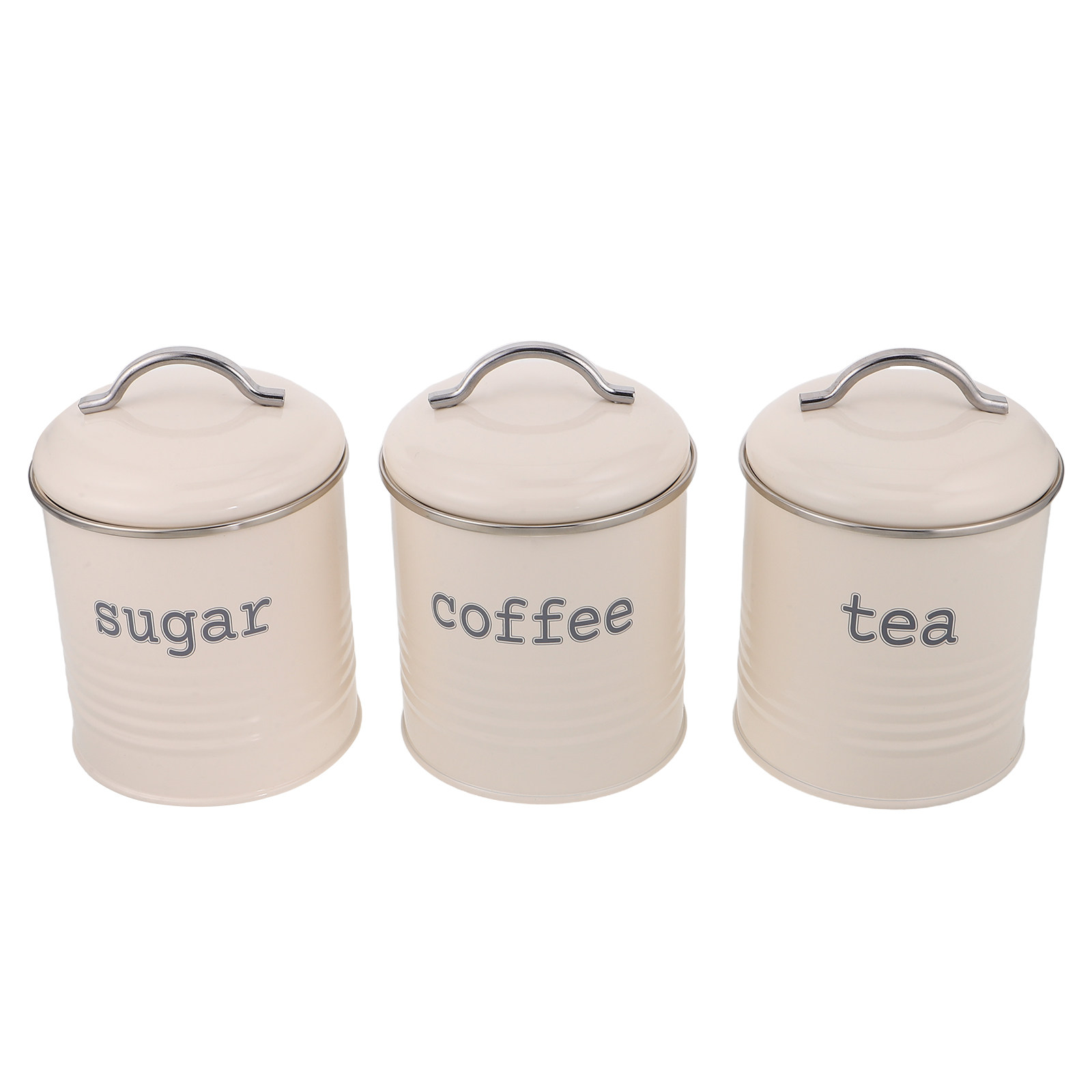 Coffee Tea Canister Set - 3-teiliges Versiegeltes Kaffeebohnen-Behälterset Luftdichte Tee- und
