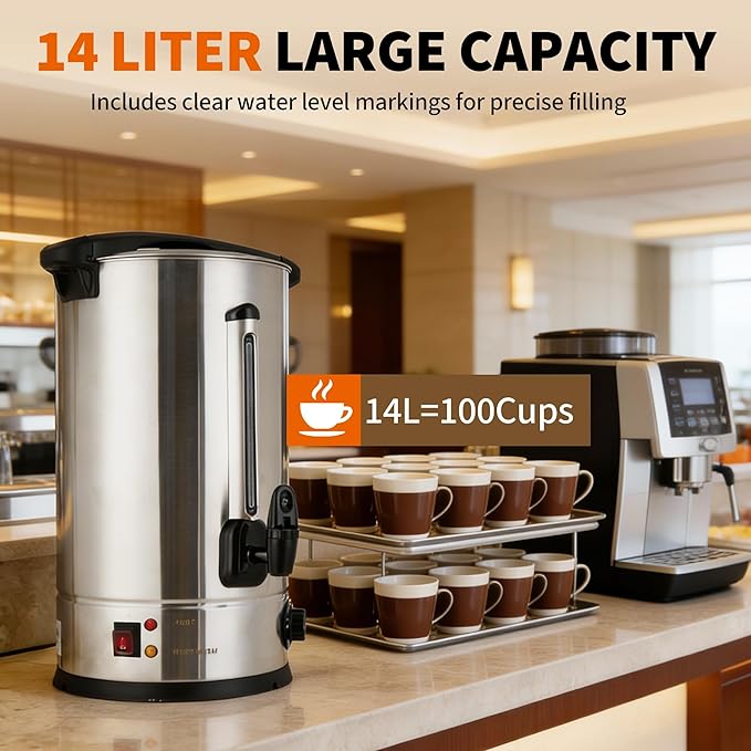 14/16 L Kaffeeurne, Kommerziel – Coffee Tea Urn Bewertung und Preis