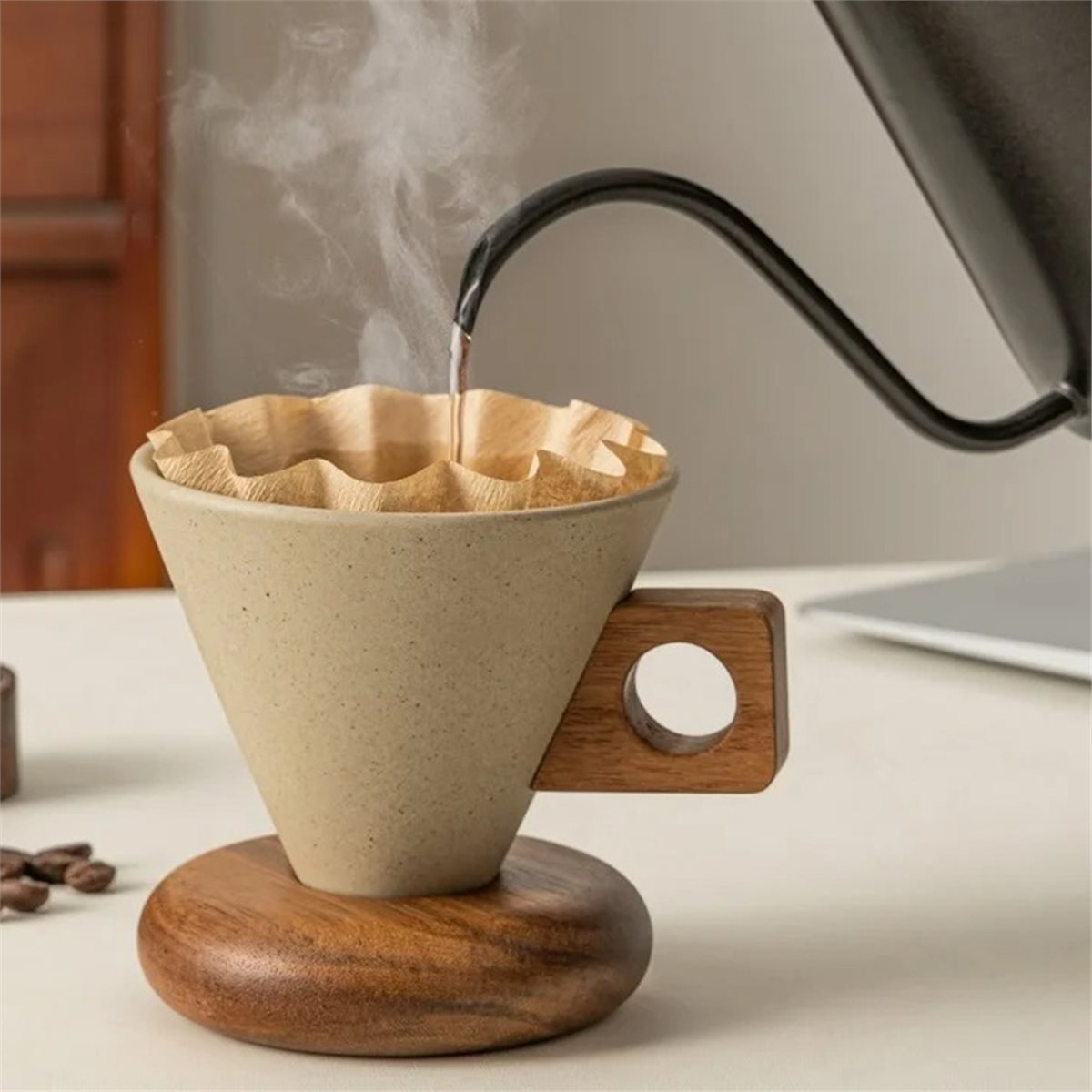 Keramik-Kaffeetasse & Holzlöff – Coffee Tea & Jane Bewertung und Preis