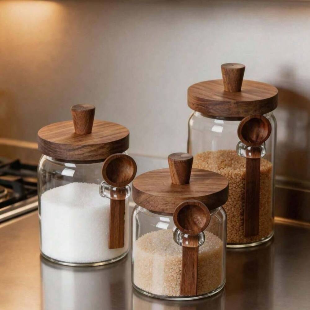 3-teiliges Set aus klaren Glas – Coffee Tea Canister Set Bewertung und Preis