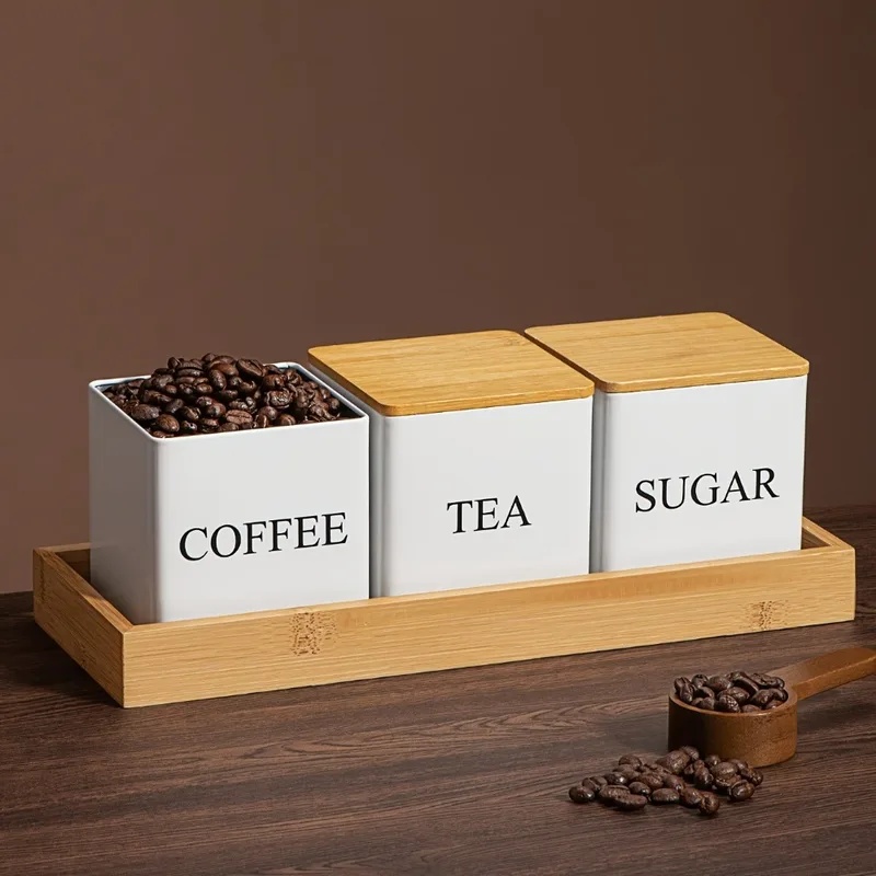 3 Stück/Set, 500 ml, weiß und  – Tea Coffee Sugar Container Bewertung und Preis