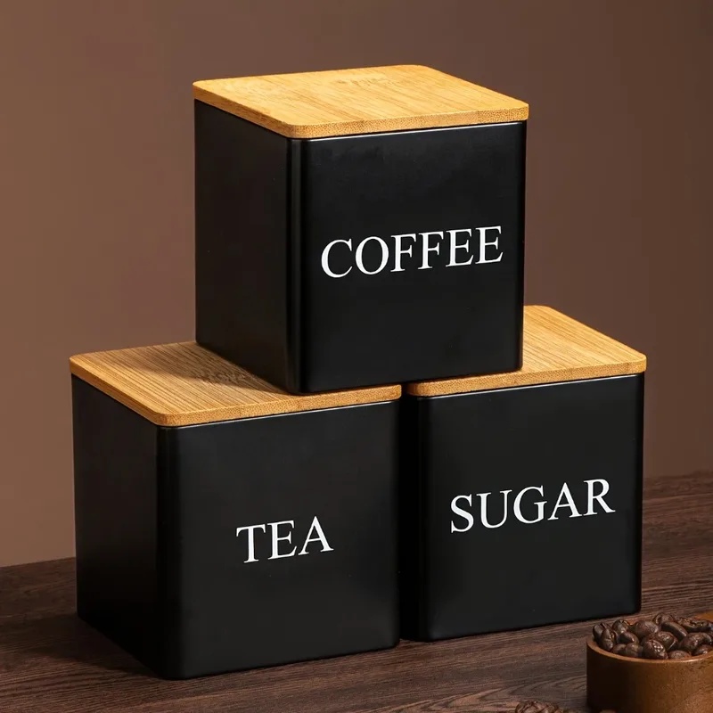 3 Stück/Set, 500 ml, weiß und  – Tea Coffee Sugar Container Bewertung und Preis