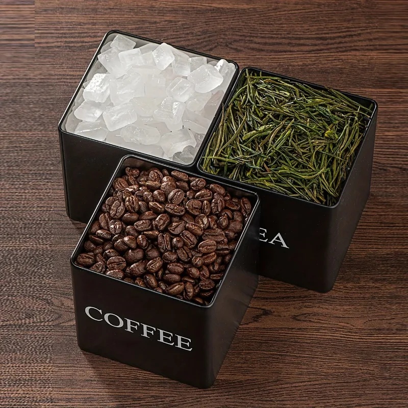 3 Stück/Set, 500 ml, weiß und  – Tea Coffee Sugar Container Bewertung und Preis