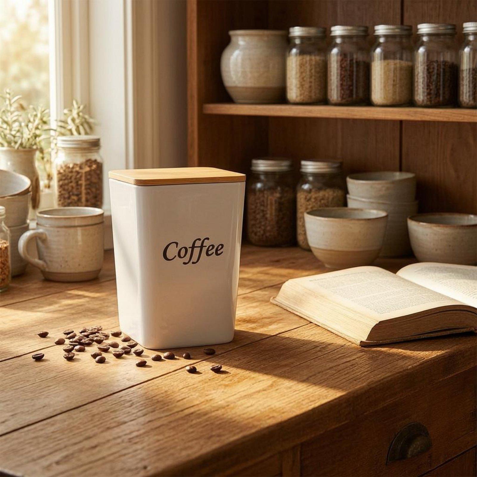 Metallbehälter-Set mit Bambusd – Coffee Tea Canister Set Bewertung und Preis