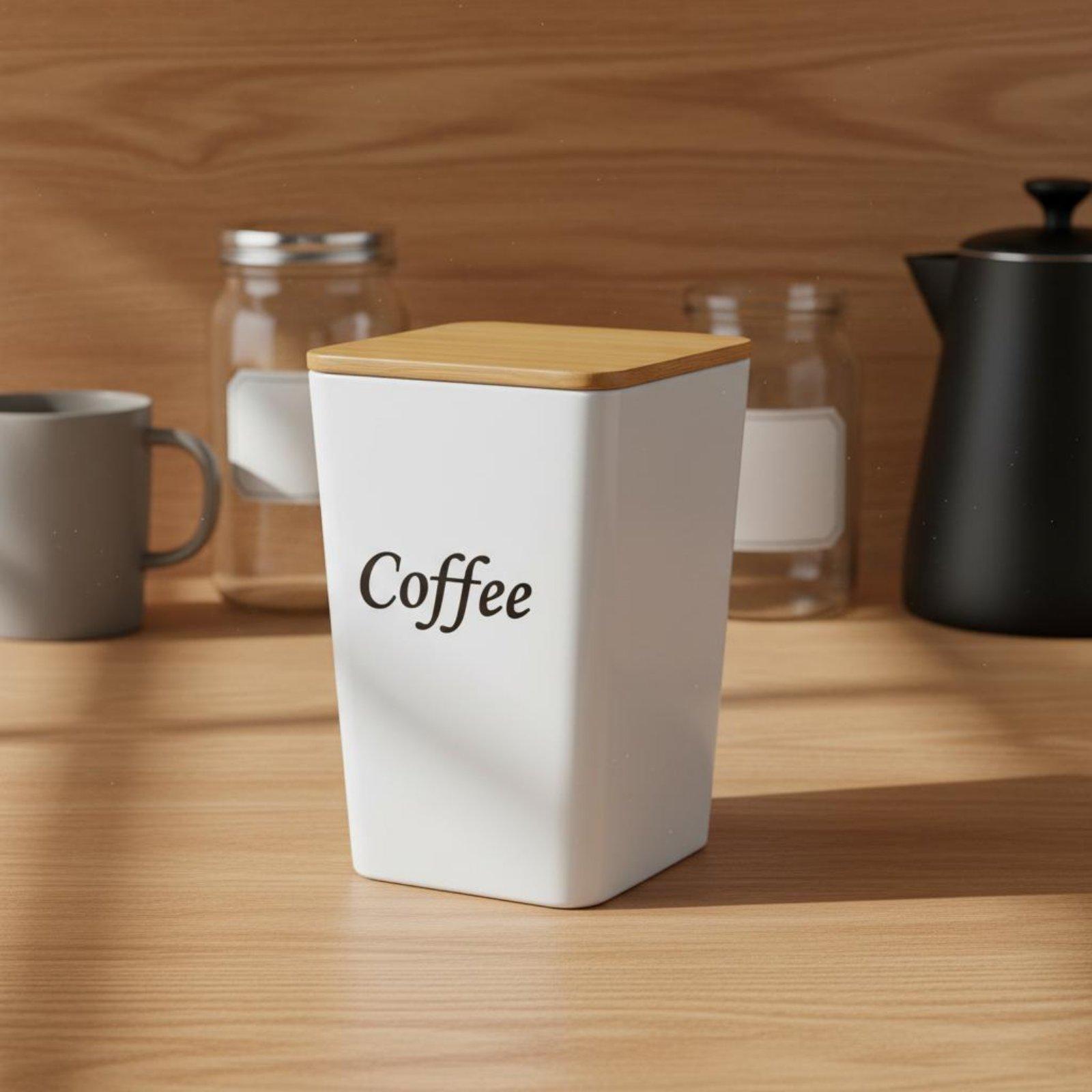 Metallbehälter-Set mit Bambusd – Coffee Tea Canister Set Bewertung und Preis