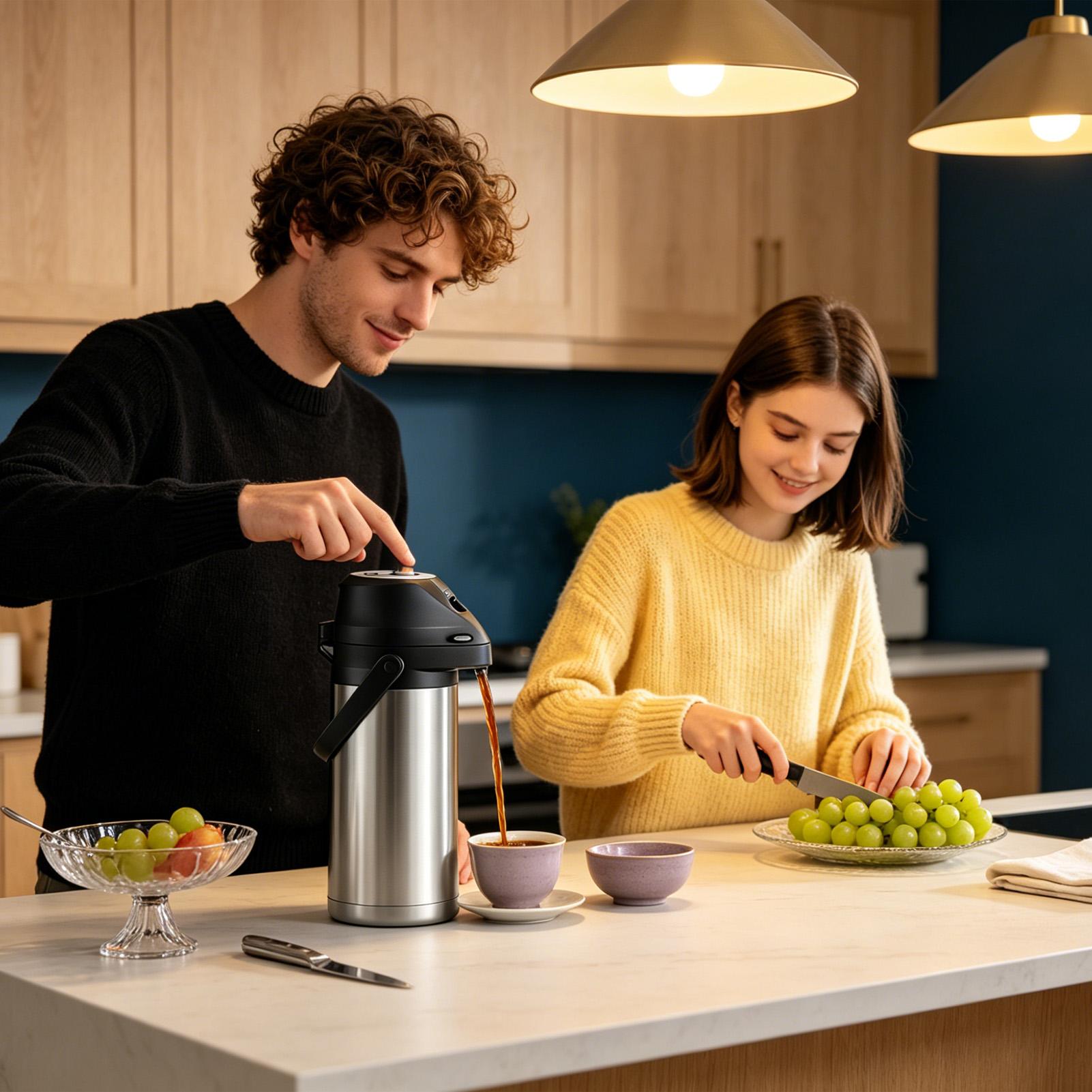 Edelstahl-Thermoskanne 1900ml  – Coffee Tea Urn Bewertung und Preis